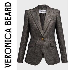 ✨ Veronica Beard Ashburn Dickey Jacket in Black/Gold